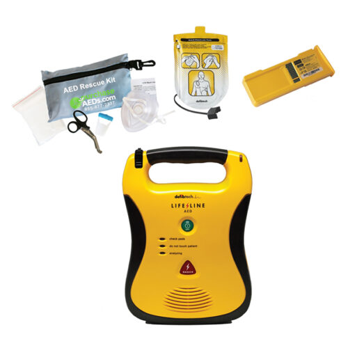 Defibtech Lifeline AED Recertified Portable Bundle Purchase AEDs