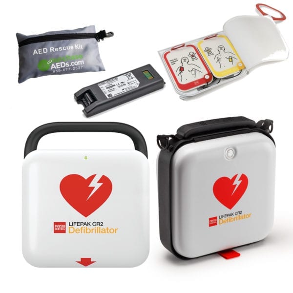 LIFEPAK CR2 English Language Auto Portable AED Bundle - Purchase AEDs